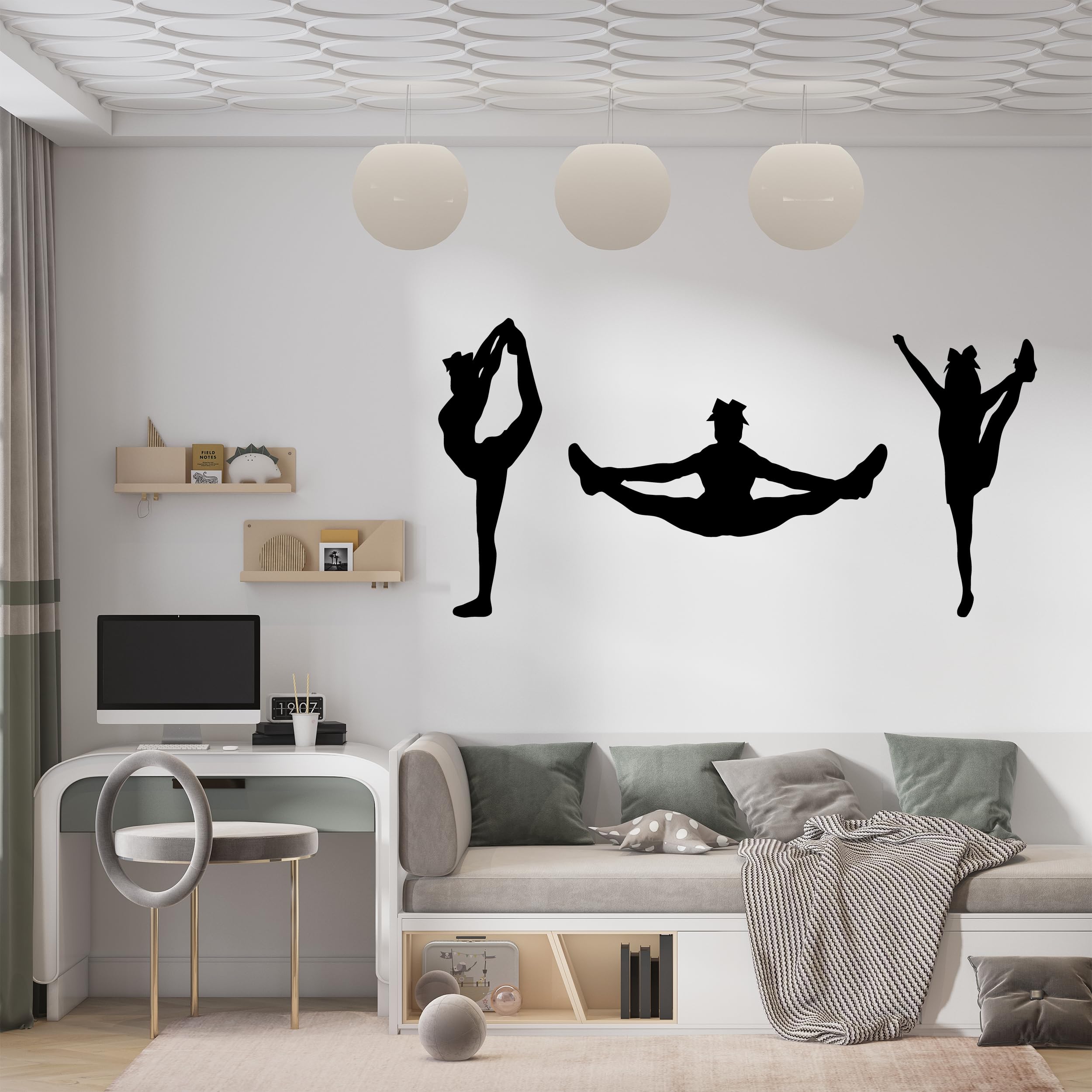 Chispum 特大ウォールステッカー NewYork Chrerアクタス Amazon.com: Vinyl decacls Cheerleader Wall Decal Room Wall Decor